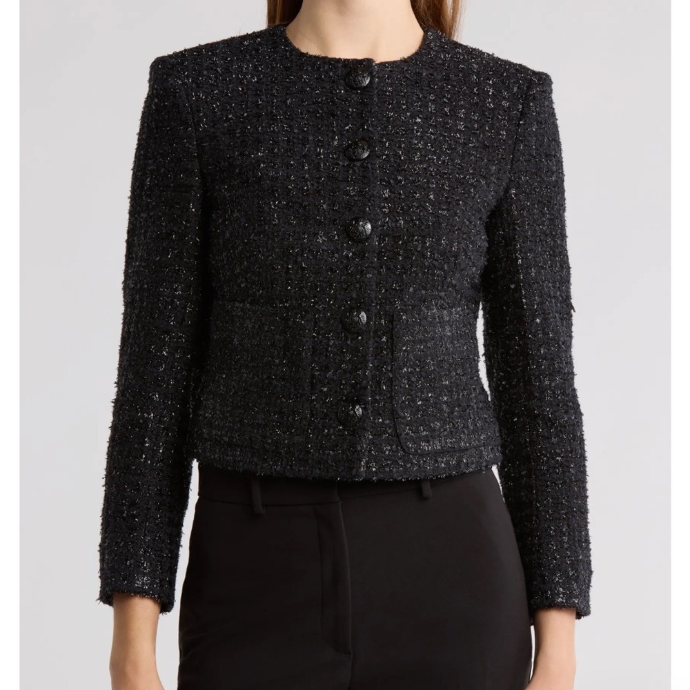 Veronica Beard Nathan Shimmer Tweed Jacket
